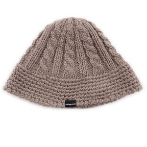 PATAGONIA unisex grey Cable Knit Beanie Wool winter bucket hat